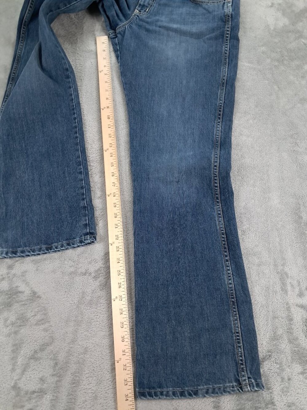 Wrangler Retro Jean Men 35x34 Relaxed Boot Cut Blue Denim 100% Cotton WRT20RT - Picture 7 of 11